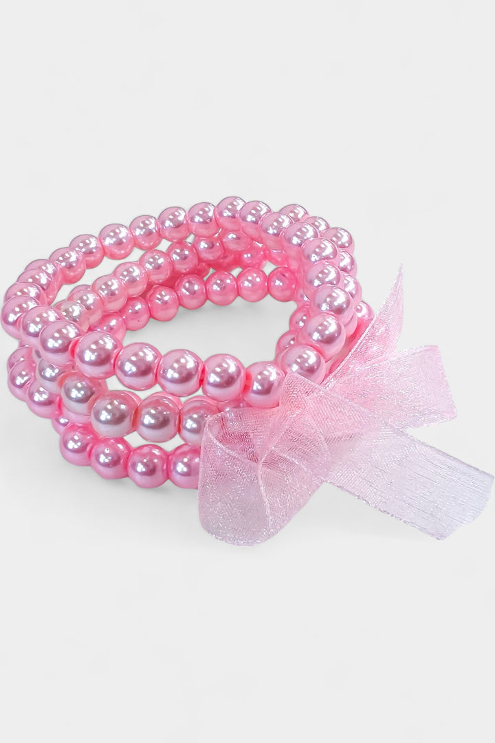 Pink Pearl Stretch Bracelets