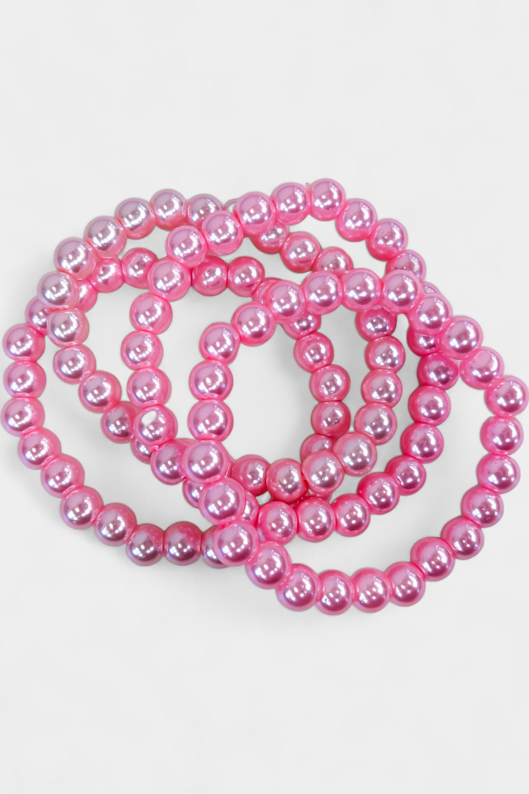 Pink Pearl Stretch Bracelets