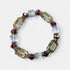 Purple Iridescent Glass Stone Stretch Bracelet
