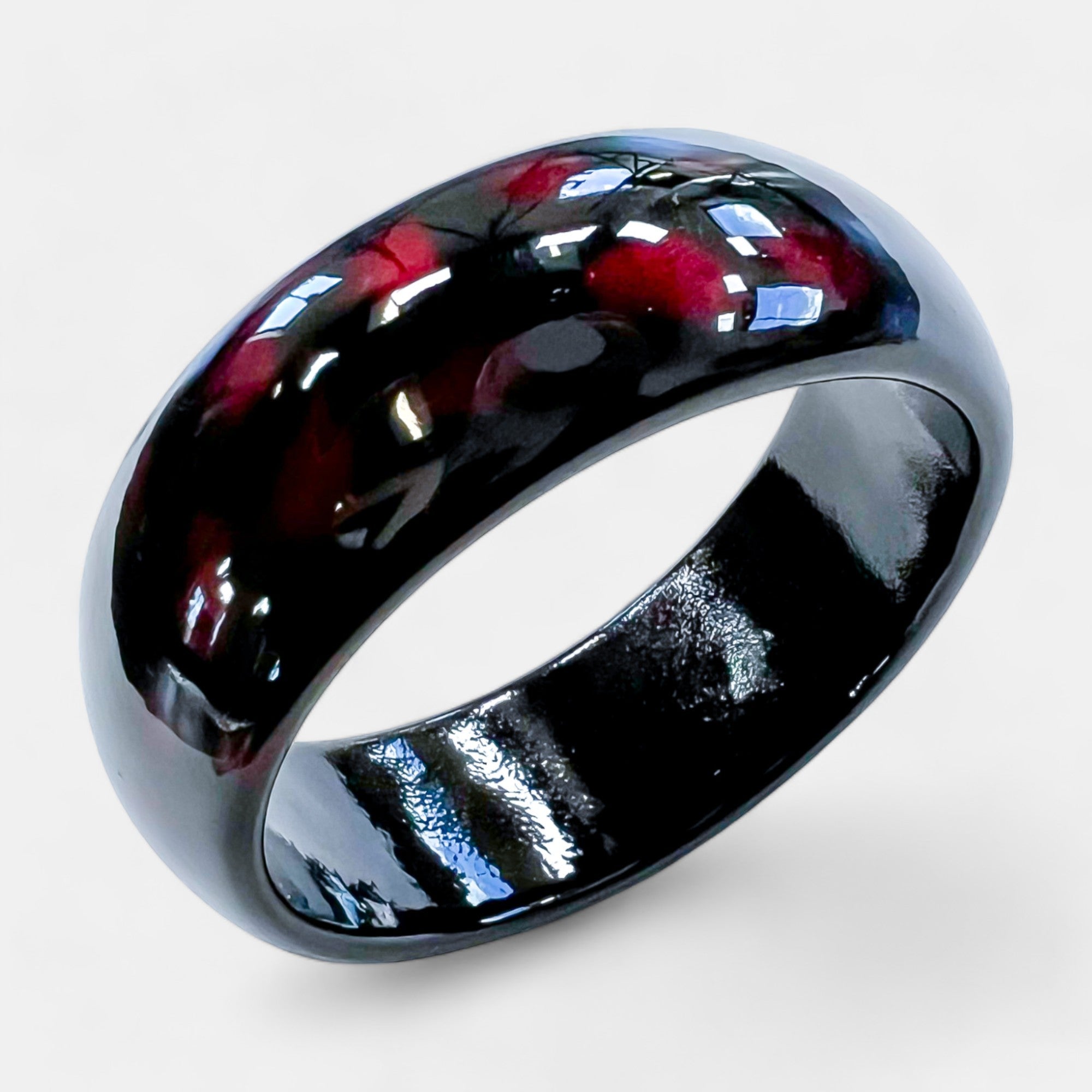 Black & Red Shimmery Bangle Bracelet