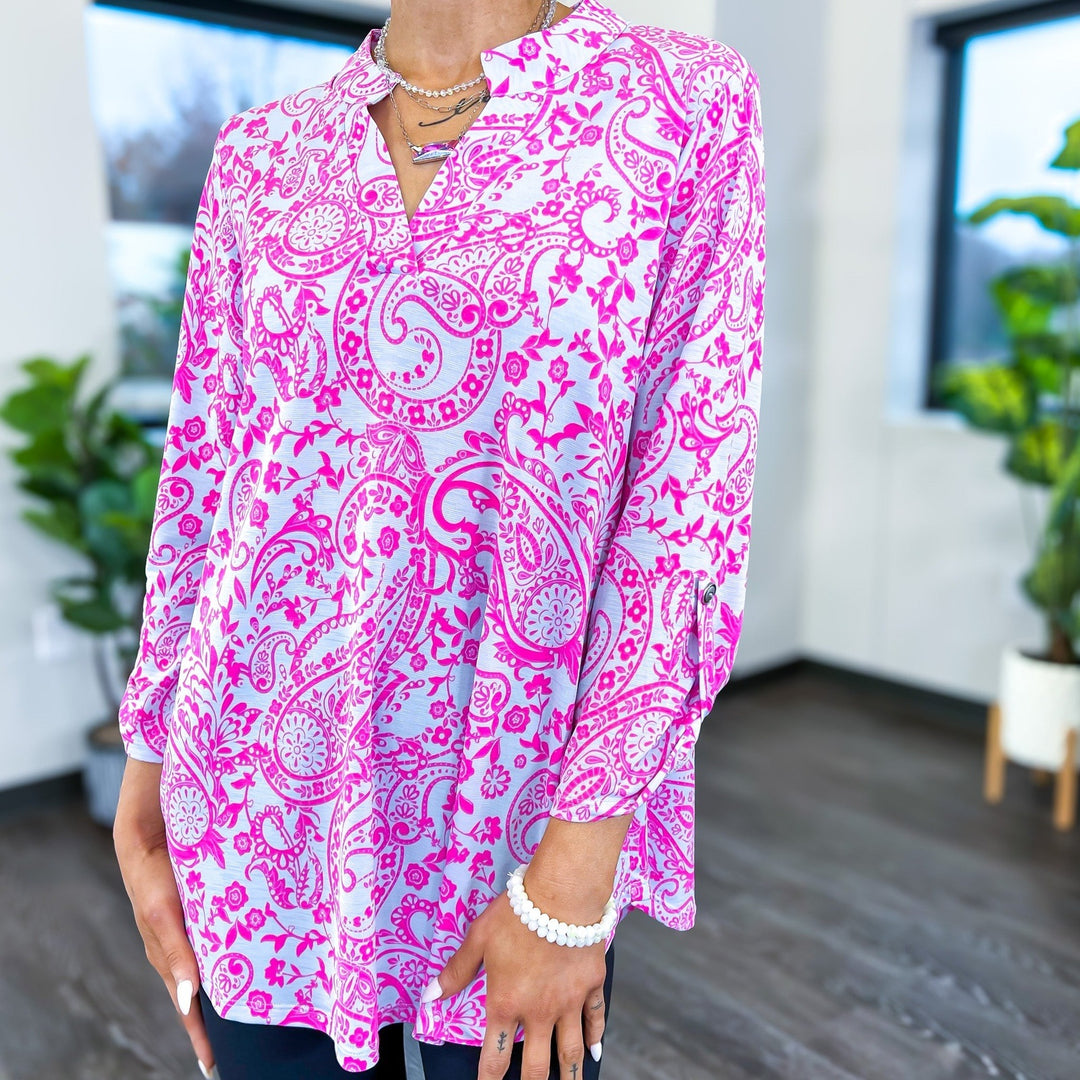 Pink Paisley Lizzy Top