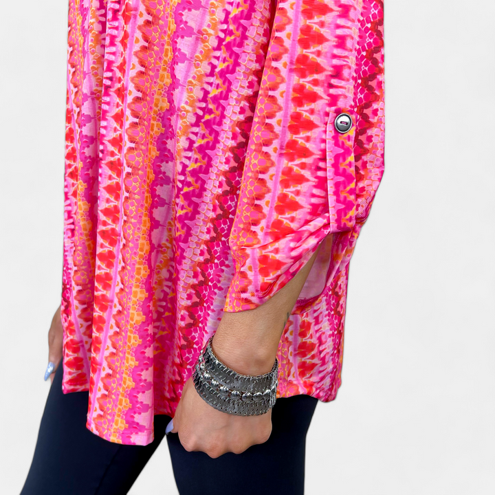 Pink Abstract Lizzy Top