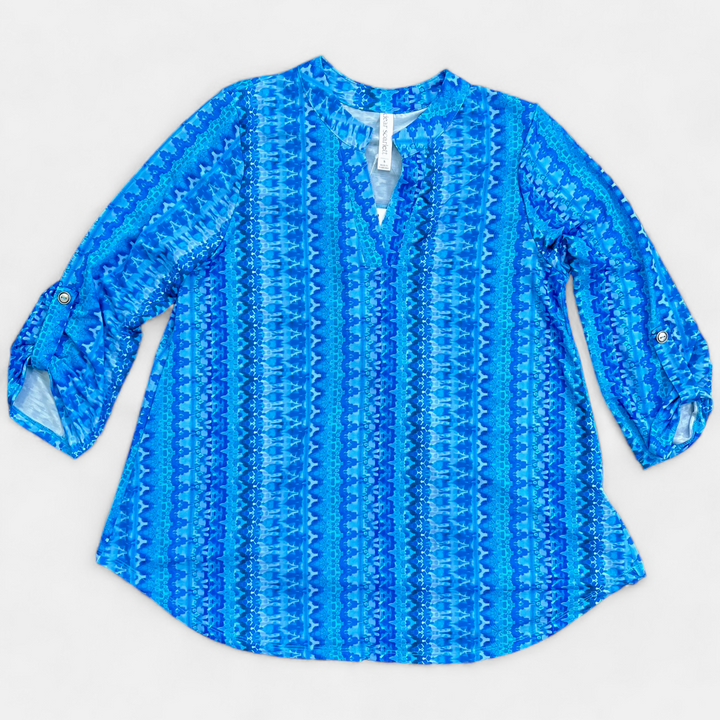 Blue Abstract Lizzy Top