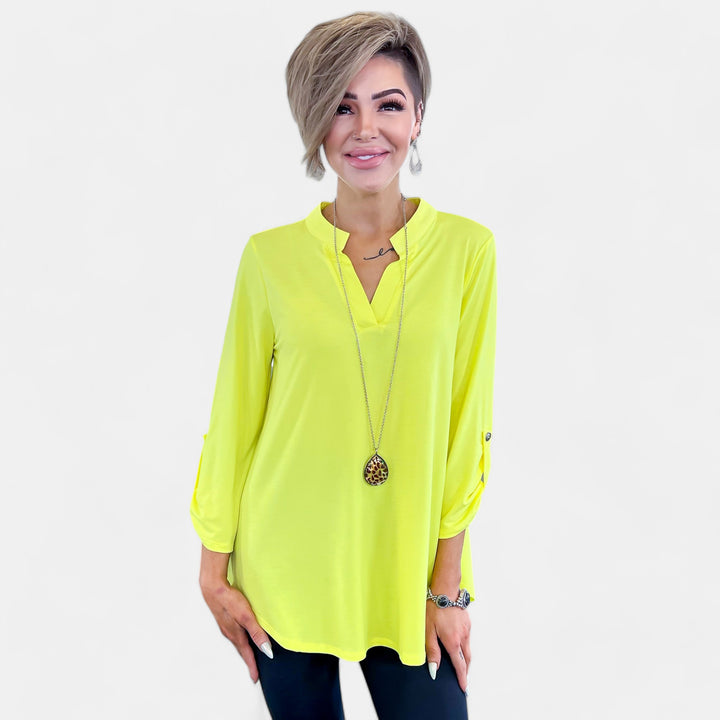 Neon Yellow Lizzy Top