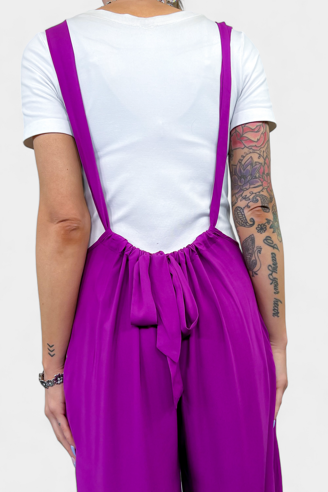 Purple Tie Back Jumpsuit