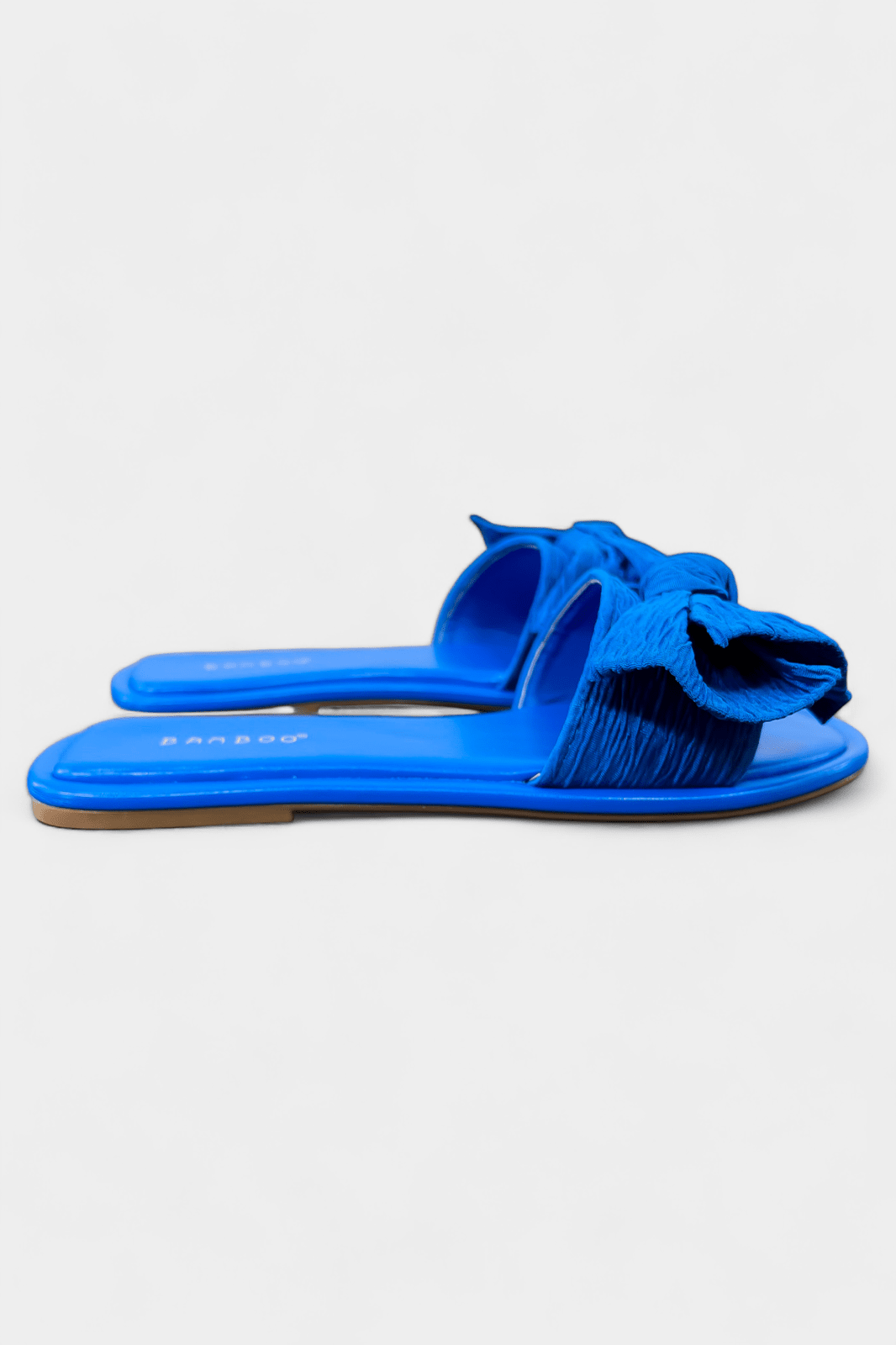 Blue Bow Flat Sandals