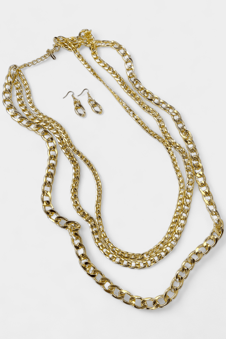 Gold Chunky Chain Long Necklace
