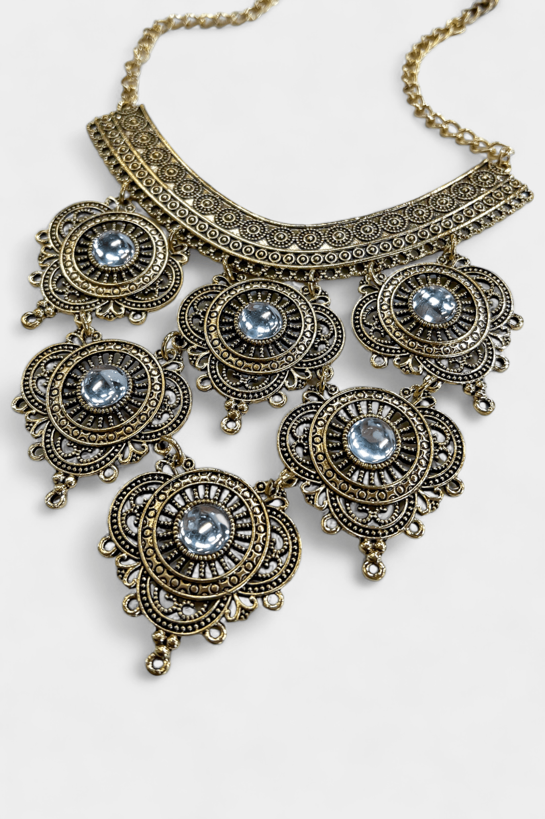 Gold Vintage Bib Necklace