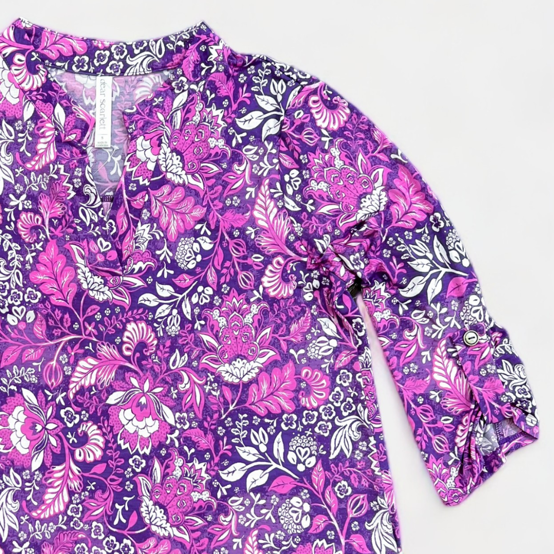 Lavender Abstract Lizzy Top