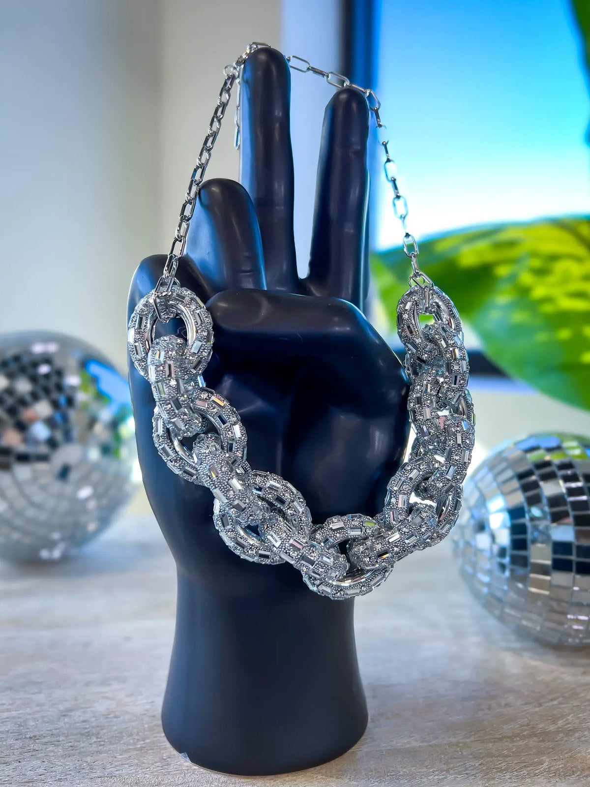 Bling Oval Necklace | Silver Wona Trading