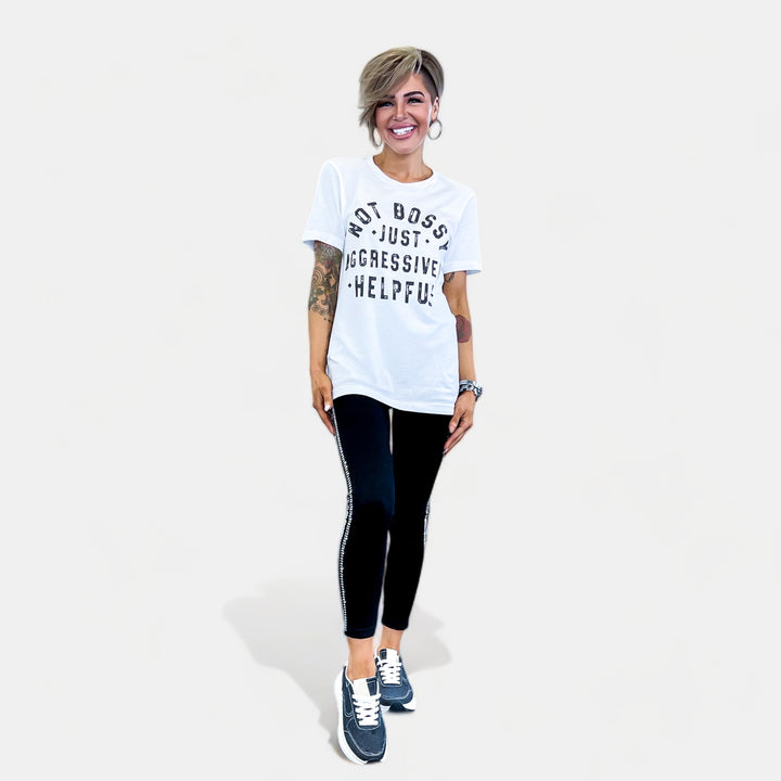 Not Bossy Aggressively Helpful Graphic T-Shirt