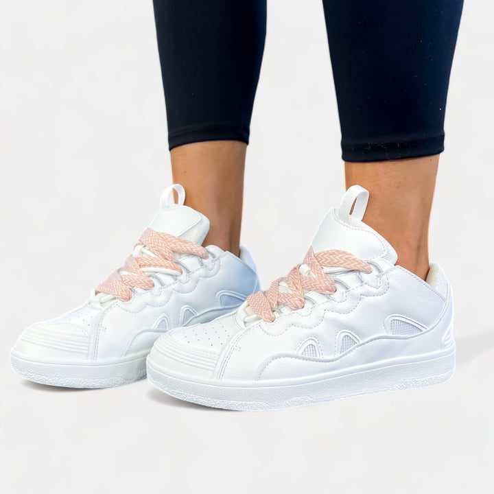 White & Pink Ritomi Sneakers