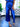 Metallic Crop Pants | Blue