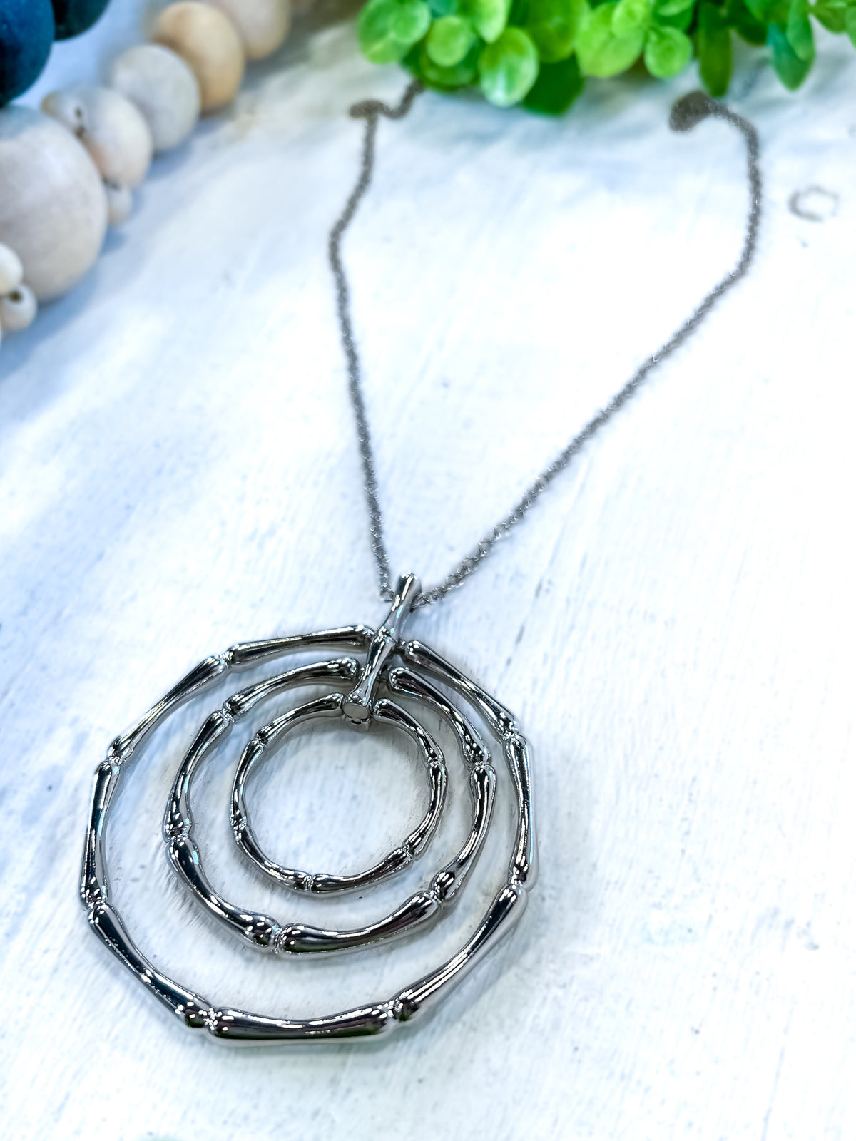 Layered Circle Necklace | Silver - The ZigZag Stripe