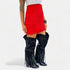 Red Fringe Mini Skirt