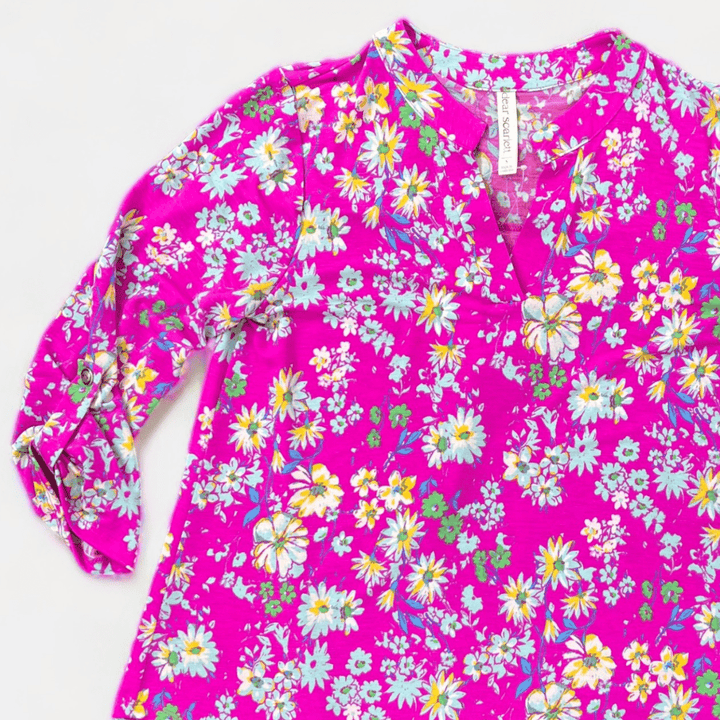 Hot Pink Daisy Lizzy Top