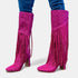 Pink Fringe Rhinestone Boots