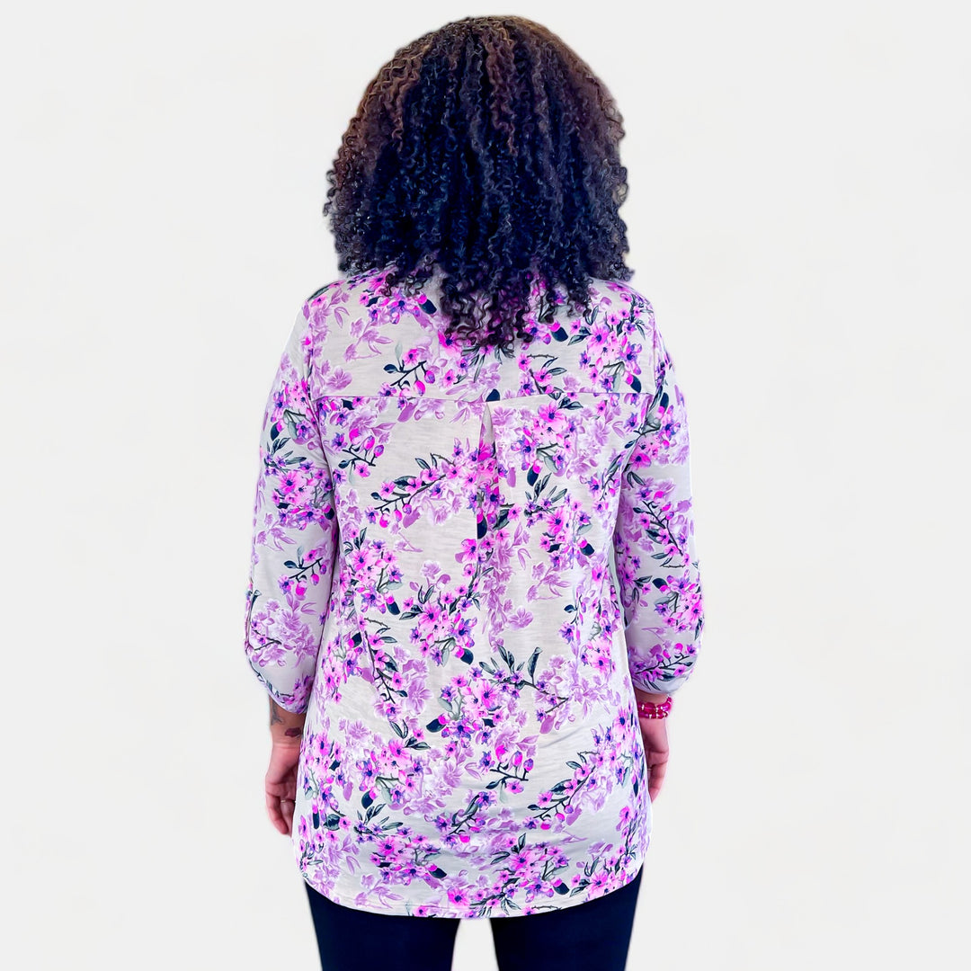 Oyster Floral Lizzy Top