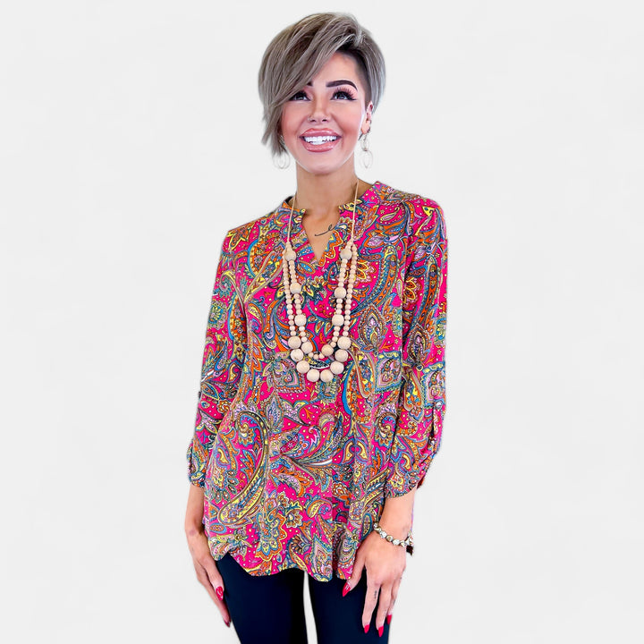 Pink Multi Lizzy Top