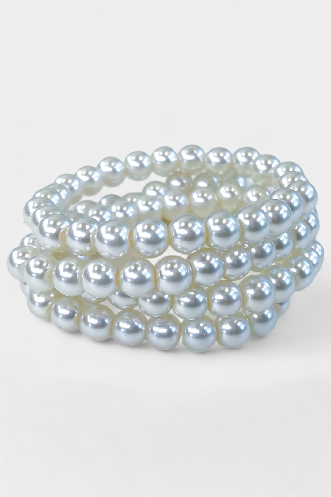Cream Pearl Stretch Bracelets