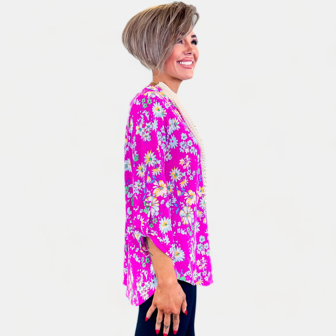 Hot Pink Daisy Lizzy Top