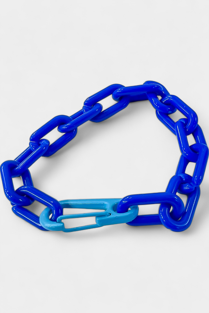 Blue Resin Link Bracelet