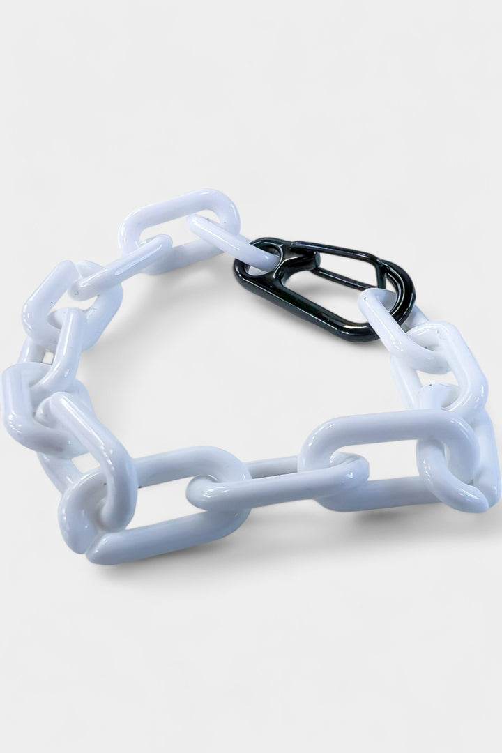 White Resin Link Bracelet