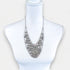 Silver Rhinestone Necklace Set