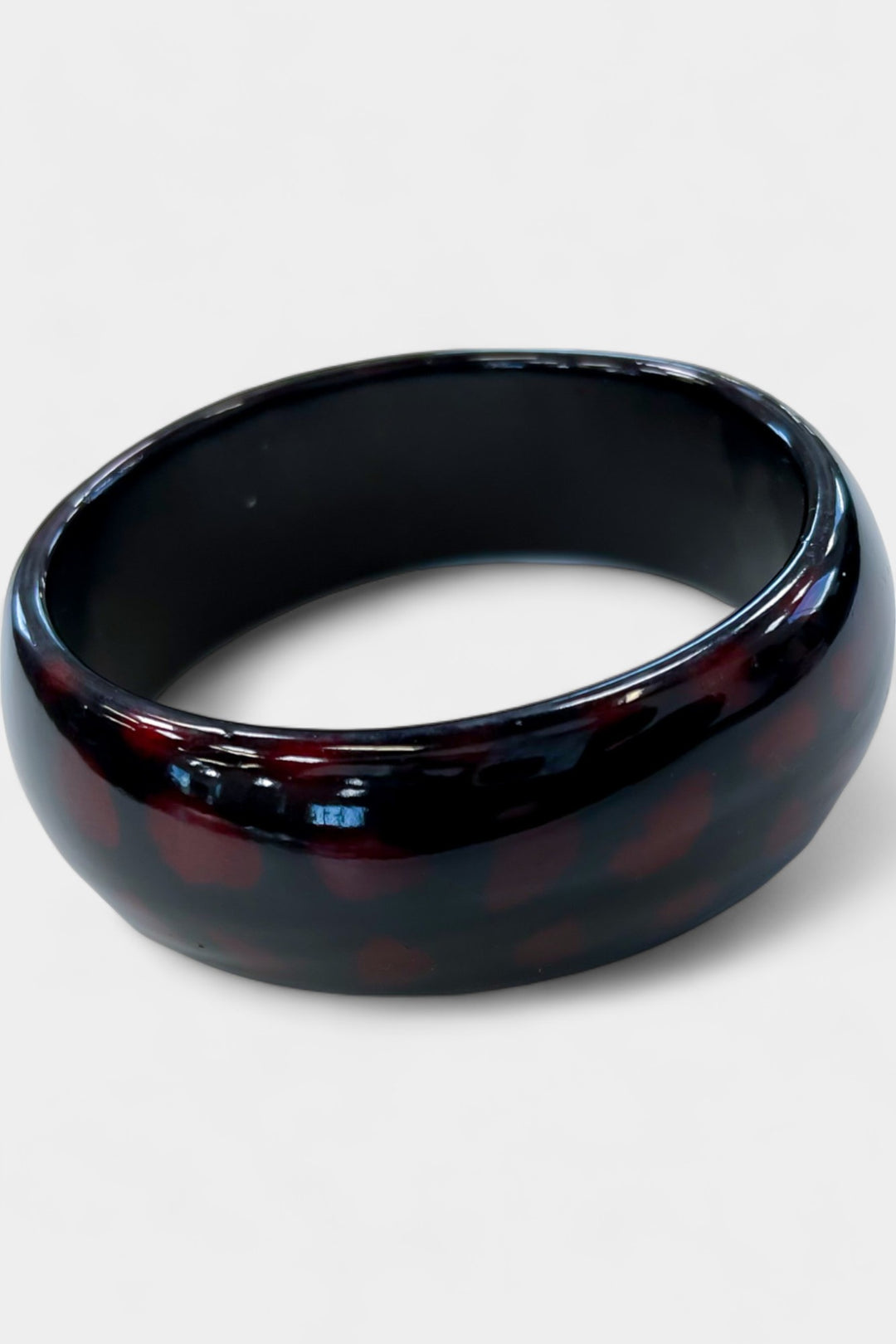 Black & Red Shimmery Bangle Bracelet