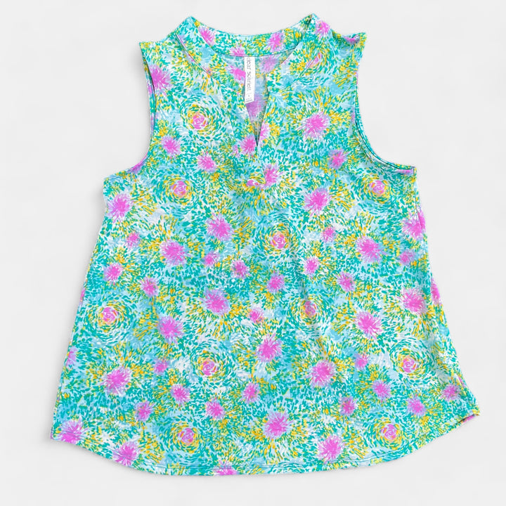 Mint Abstract Lizzy Tank Top