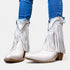 Sand Western Fringe Short Boots