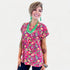 Fuchsia Floral Lizzy Short Sleeve Top