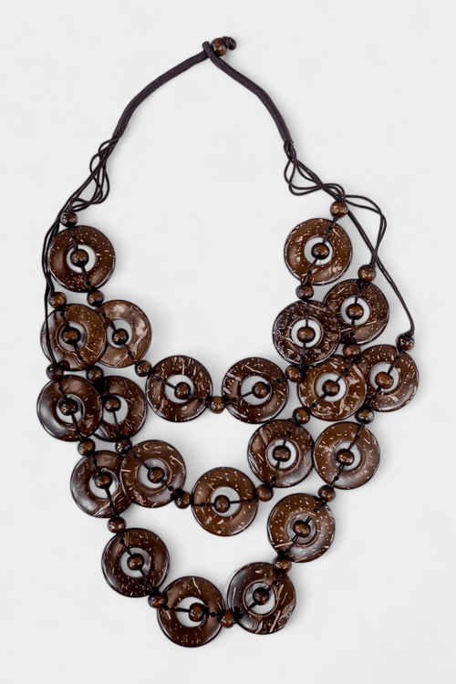 Wooden Disc Necklace