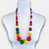 Multi Wooded Beads Long Necklace