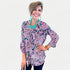 Navy Pink Paisley Lizzy Top