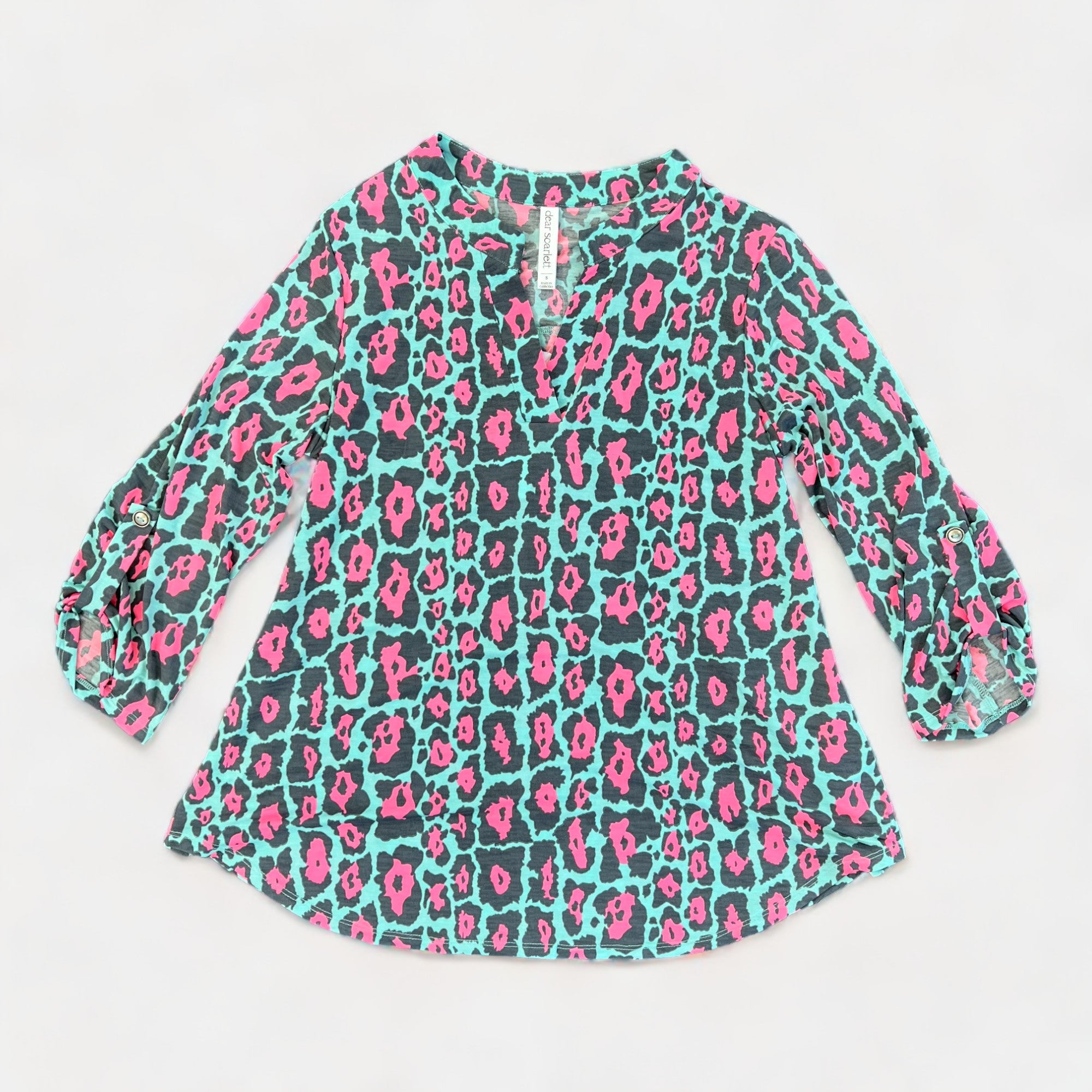 Mint Pink Animal Lizzy Top