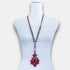 Red Western Long Necklace Set
