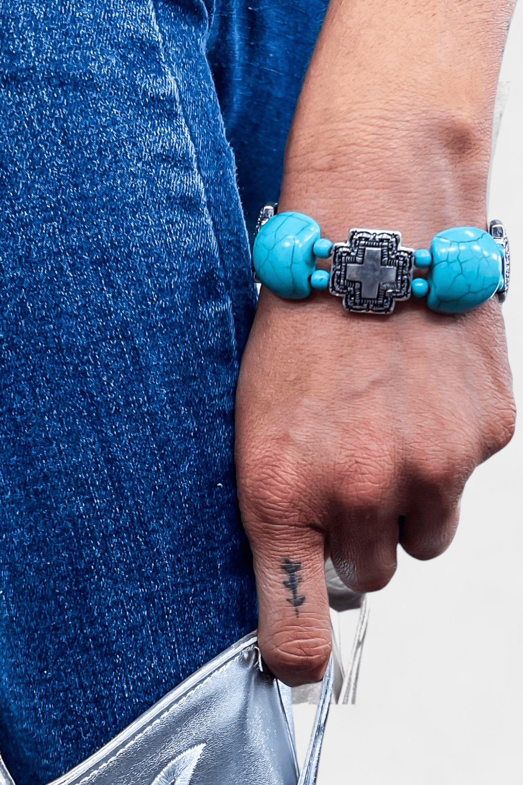 Turquoise Western Natural Stone Stretch Bracelet