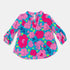 Turquoise & Pink Flower Lizzy Top
