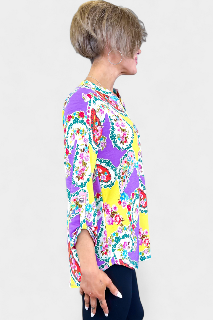 Lavender Colorful Paisley Lizzy Top