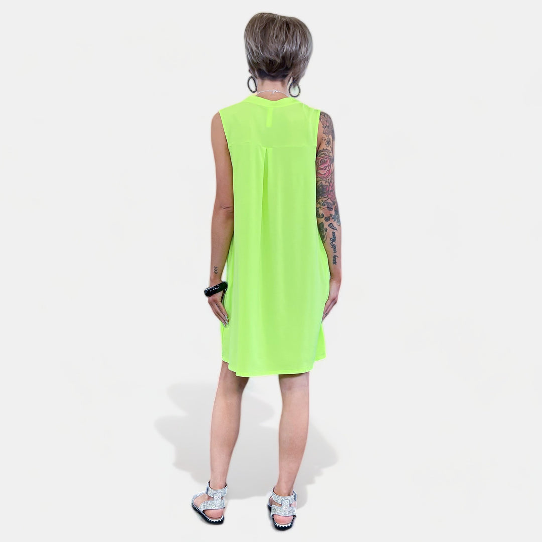 Neon Green Lizzy Tank Dress