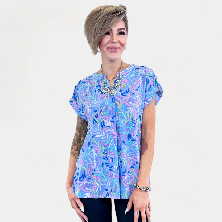 Blue Lizzy Short Sleeve Top