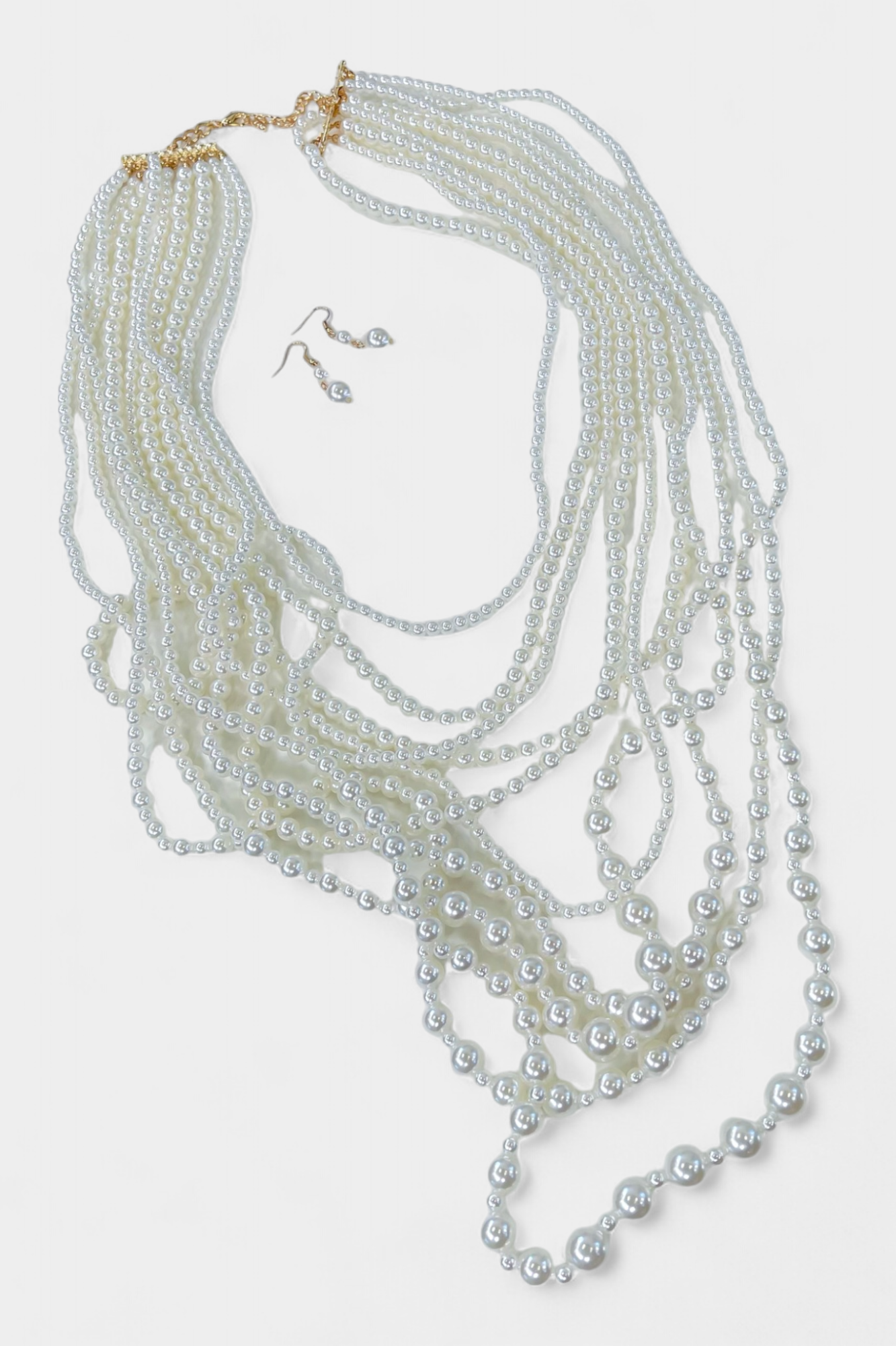 Pearl Multi Layered Long Necklace