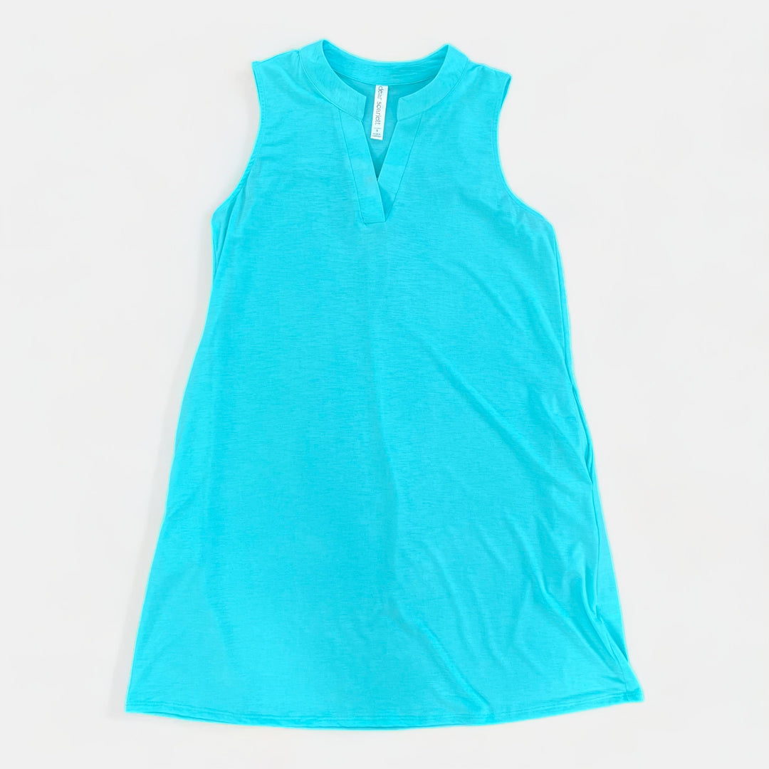 Neon Blue Lizzy Tank Dress