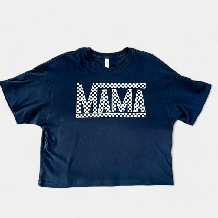Black Checkered Mama Graphic T-Shirt