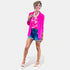 Hot Pink 3/4 Sleeve Blazer