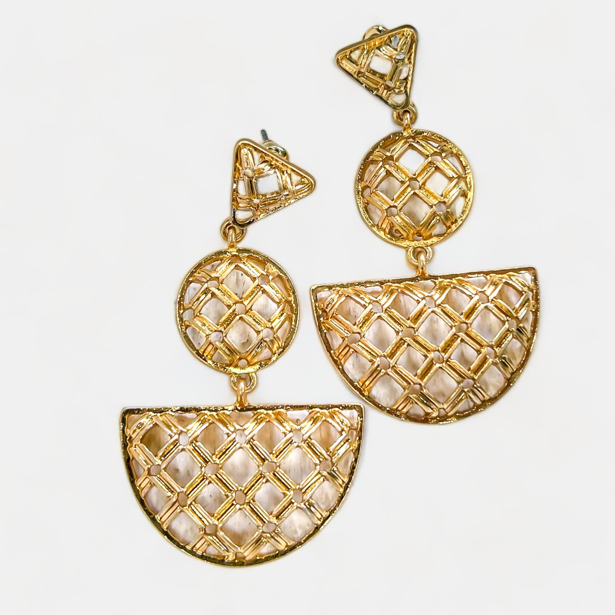 Gold Vintage Half Moon Earrings