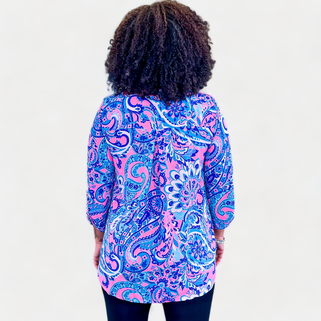 Pink Multi Paisley Lizzy Top