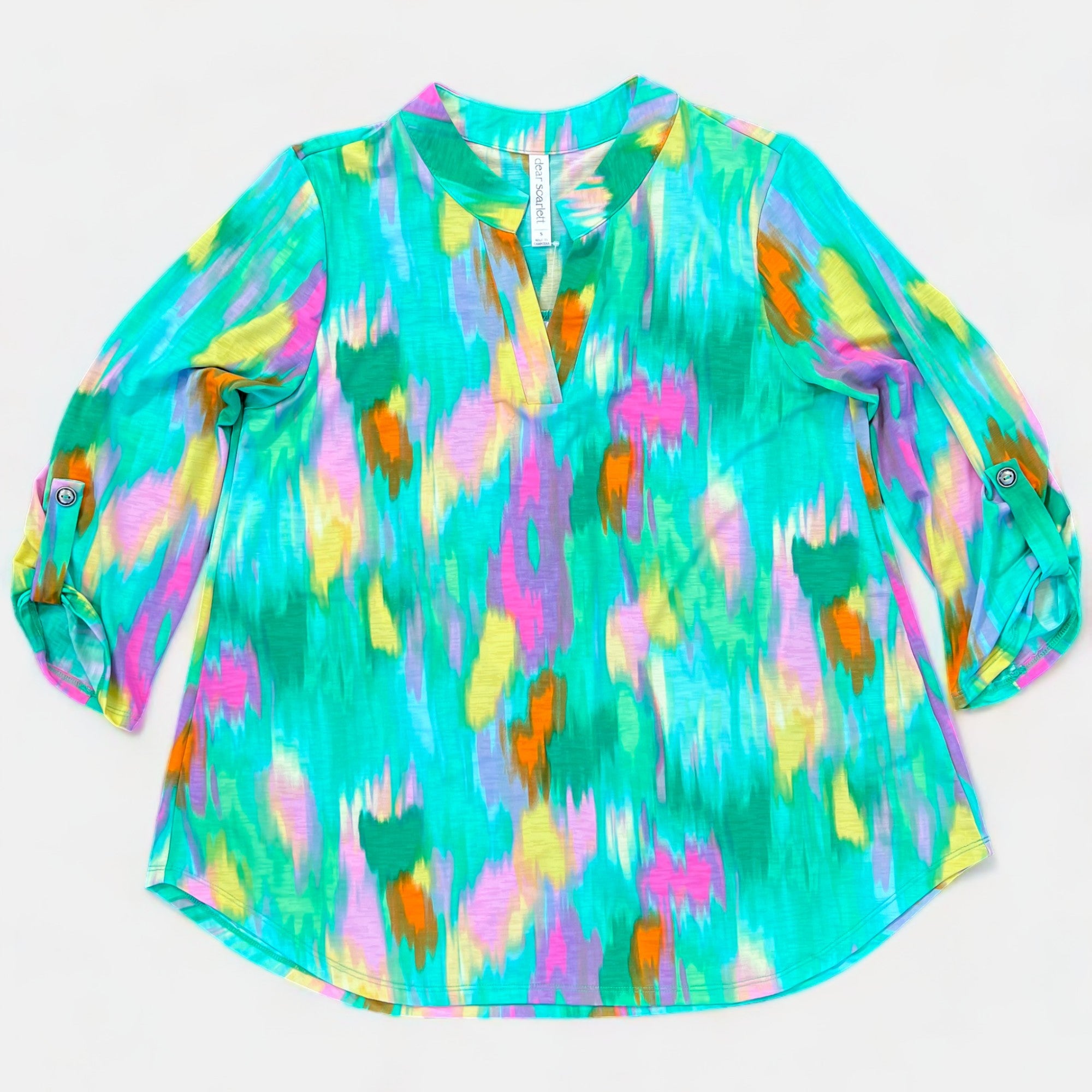 Emerald Abstract Lizzy Top