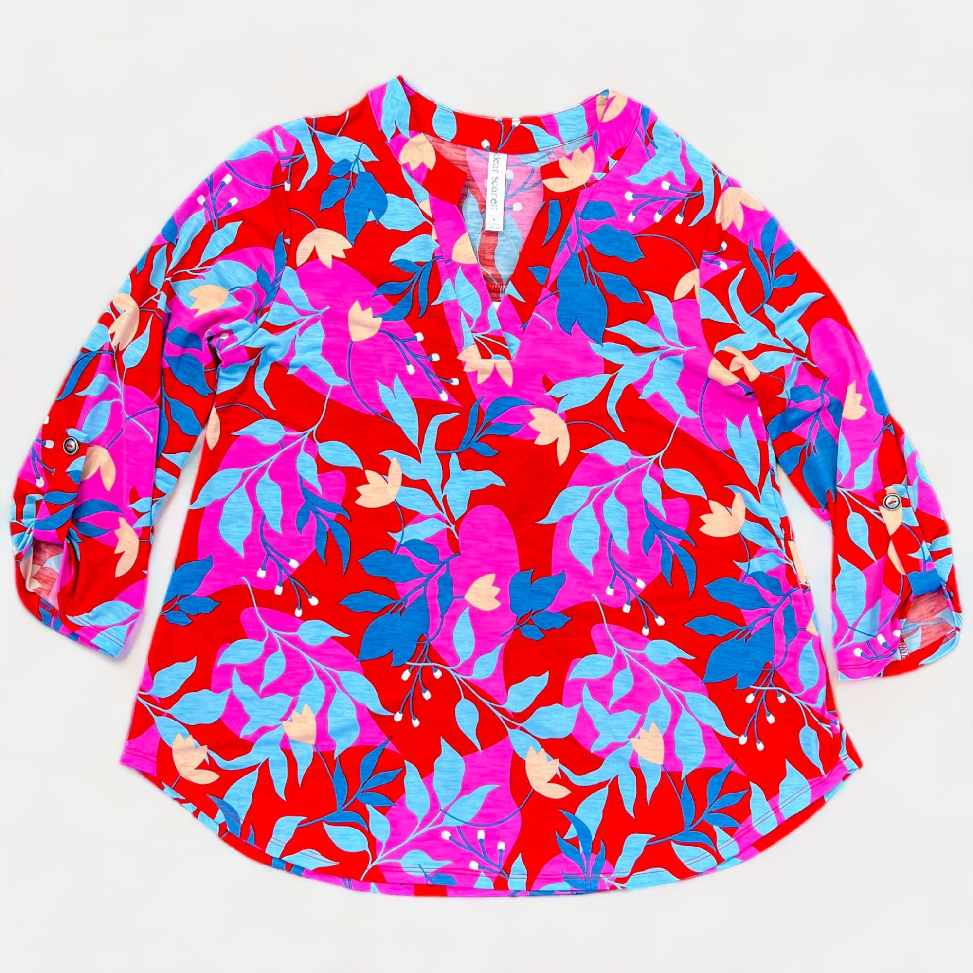 Red Multi Floral Lizzy Top